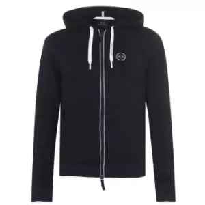 Image of Armani Exchange Logo Hoodie - Blue