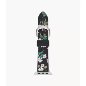 Image of Kate Spade New York Womens Floral Silicone 38Mm/40Mm/41Mm Band For Apple Watch - Black / Green / Pink / White