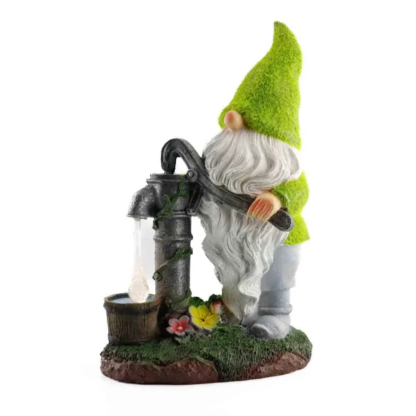 Image of Streetwize Gnome Ornament With Water Pump & Solar LED