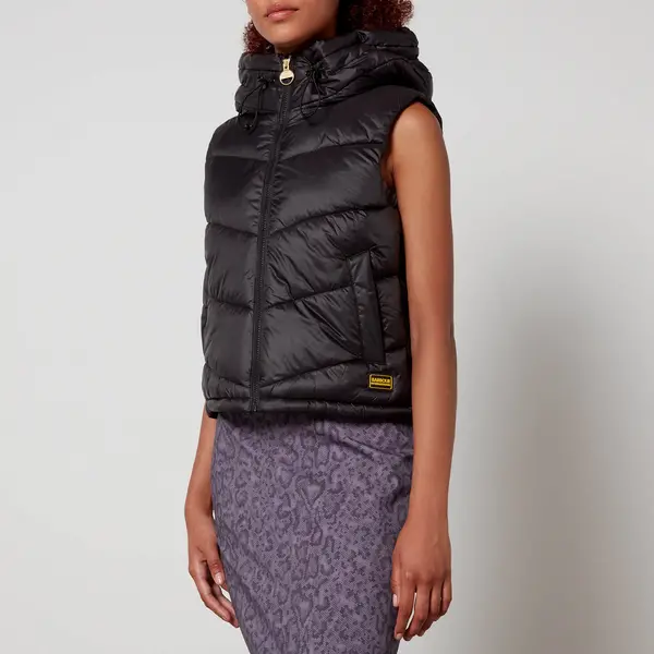 Image of Barbour International Halton Quilted Shell Gilet - UK 16 Black Coats and Jackets female LGI0124BK11 UK 16