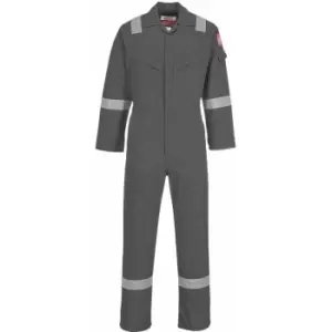 Image of Portwest FR50 Grey Sz 4XL Tall Flame Resistant Anti-Static Boiler Suit Coverall Overall