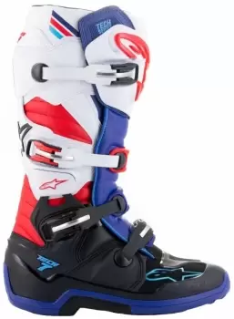 Image of Alpinestars Tech 7 Black Dark Blue Red White US 11
