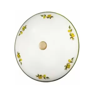 Image of Kolarz NONNA - Cottage Style Glass Patterned Flush Ceiling Lamp Antique Brass, 2x E14