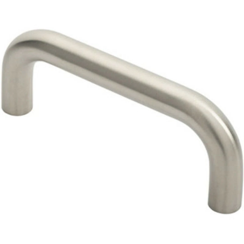 Image of Loops Round D Bar Pull Handle 169 x 19mm 150mm Fixing Centres Satin Stainless Steel Metallics unisex