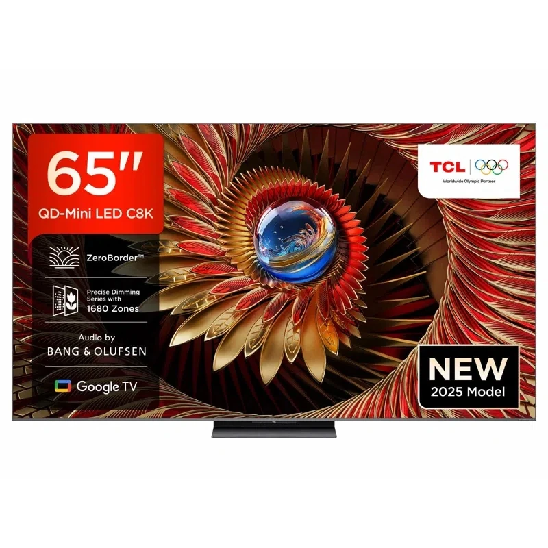 Image of 65" TCL C8K QD-Mini LED 4K HDR Smart Google TV - 65C8K-UK, Black 5901292526085