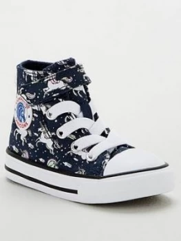 Image of Converse Chuck Taylor All Star Unicorns Hi Tops - Navy, Size 4