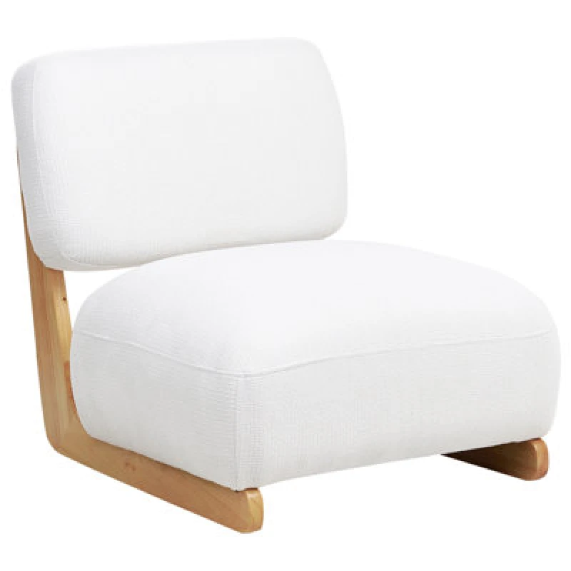 Image of Beliani Fabric Armchair White Kokkola