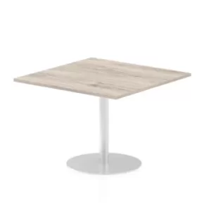 Image of Italia Poseur Table Square 1000/1000 Top 725 High Grey Oak