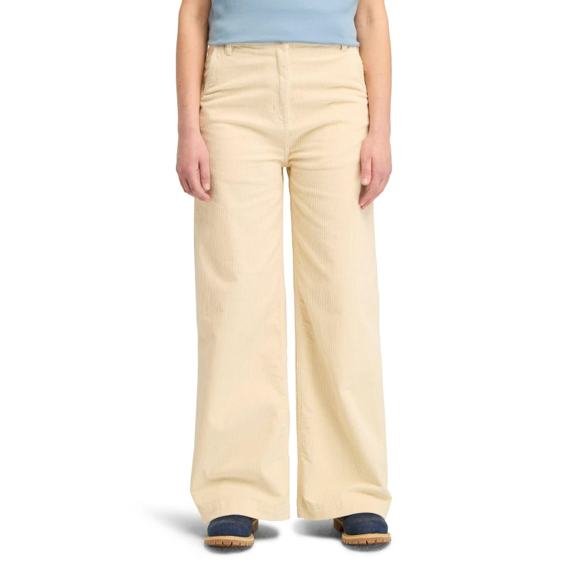 Image of Timberland Womens Corduroy Relaxed Fit Wide Leg Trousers Angora female 10 (S)