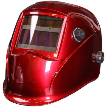 Image of Sealey Auto Darkening Welding Helmet Red