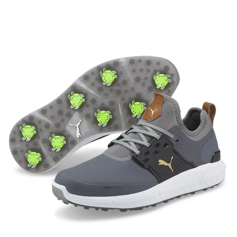 Image of Puma Ignite Article Spiked Golf Shoes Mens - Grey Grey 7