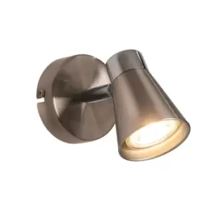 Image of Endon Kai - LED 1 Light Spotlight Satin Nickel, Chrome Plate, GU10