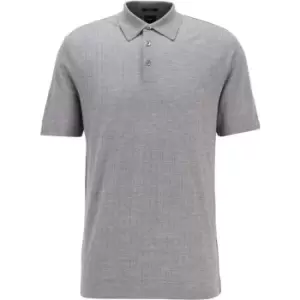 Image of Boss T-Peterson Polo Shirt Mens - Silver