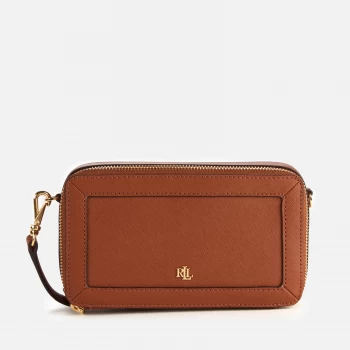 Image of Lauren Ralph Lauren Womens Crosshatch Danna Cross Body Bag - Tan
