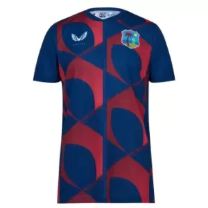 Image of Castore West Indies Short Sleeve Replica Shirt - Blue