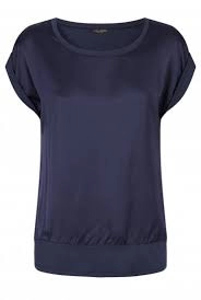 Image of James Lakeland Navy round Neck Top - 8