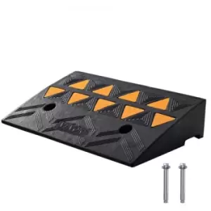 Image of VEVOR Rubber Curb Ramp 4.25" Rise Height Sidewalk Curb Ramp, 11.8" Width 19.7" Length Driveway Ramp for Curb, 15T Heavy Duty Rubber Ramp for Forklifts