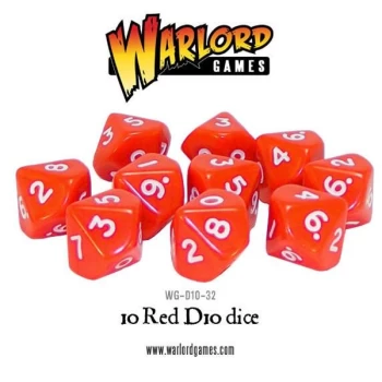 Image of D10 Dice Pack - Red (10)