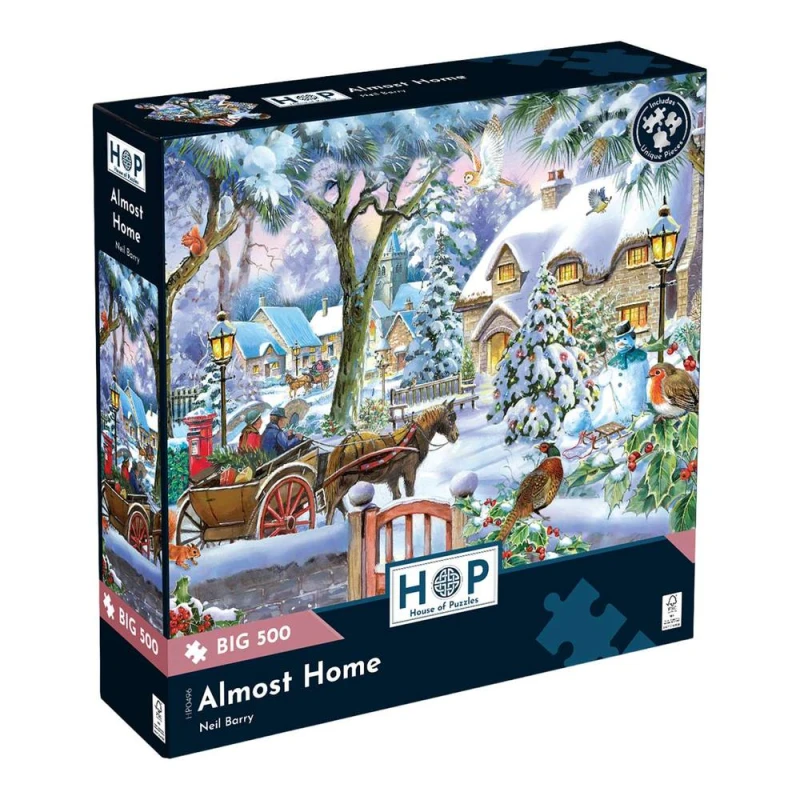 Image of The House Of Puzzles Almost Home, BIG 500 Piece Jigsaw Puzzle Multicolor Unisex