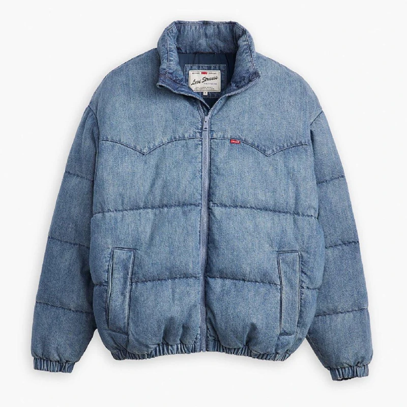 Image of Levis Levis Super Puffer Jacket Eclipse Pu - Blue Blue S