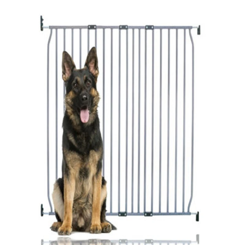 Image of Bettacare Extra Tall Eco Screw Fit Pet Gate, Grey, 110Cm - 120Cm, Extra Tall Gate 100Cm In Height, Screw Fitted Dog Gate