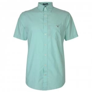 Image of Gant Gant Short Sleeve Pop Colour Shirt Mens - Green 355