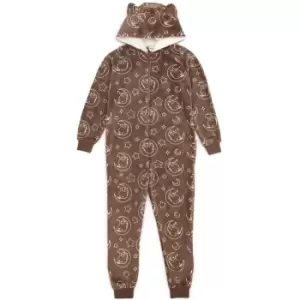 Image of Pusheen Girls Moon & Stars Jumpsuit (9-10 Years) (Brown)