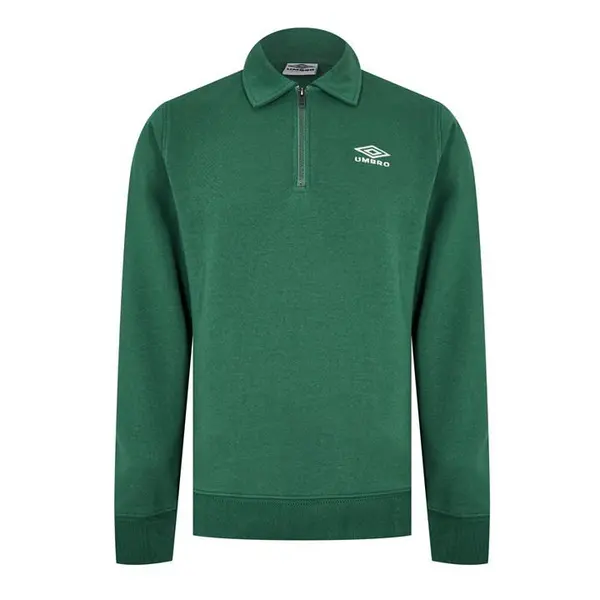 Image of Umbro Polo Sweatshirt Mens - Green S