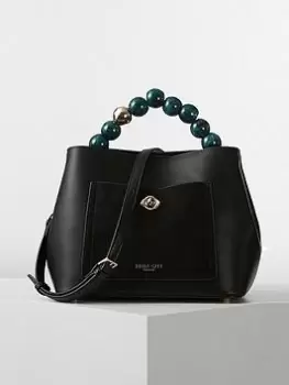 Image of Luella Grey Luella Grey Lucia Beaded Handle Crossbody - Black, Women