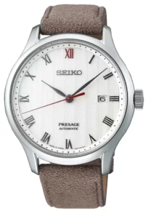 Image of Seiko SRPG25J1 Presage Zen Garden Brown Leather Strap Watch