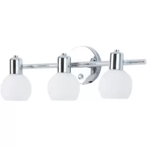 Image of Teamson Home - Dimmable 3 Way Wall Lights with Touch Sensor, Adjustable Wall Sconce Spotlights, Lighting Fixture for Living Room or Bedroom, Silver