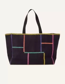 Image of Accessorize Womens Stitch Shopper Bag, Size: 62x32cm