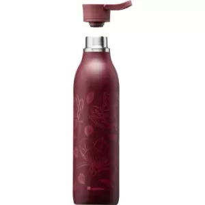 Image of Aladdin Cityloop Thermavac 600ml Stainless Steel Water Bottle - Burgundy Magnolia Print