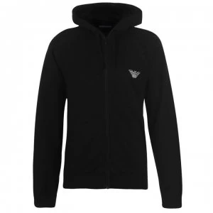 Image of Emporio Armani Eagle Zip Through Hoodie Black Size L Men