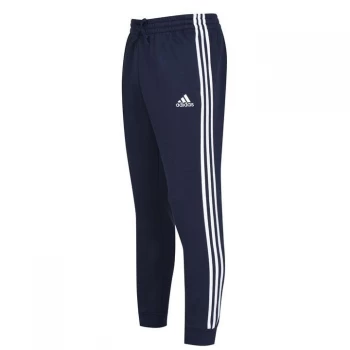 Image of adidas Essentials Fleece Tapered Cuff 3-Stripes Joggers M - Navy/White