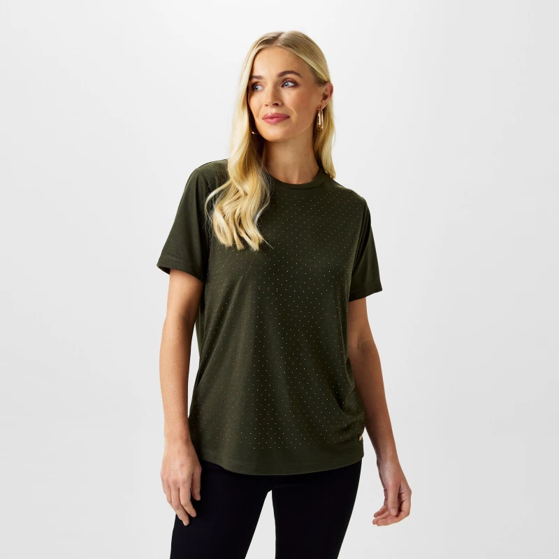 Image of Biba Biba Diamante T-Shirt - Green Green 10