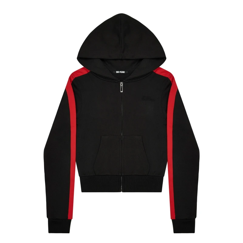 Image of No Fear Womens Track Zip Up Hoodie Black female 8 (36)