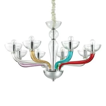 Image of Casanova 8 Light Chandelier Multicoloured Finish, E14