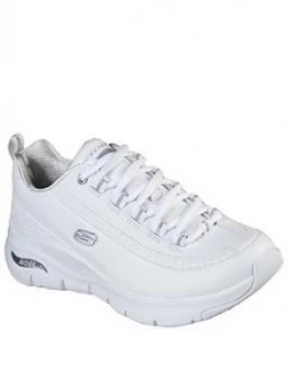 Image of Skechers Citi Drive Arch Fit Trainer - White/Silver