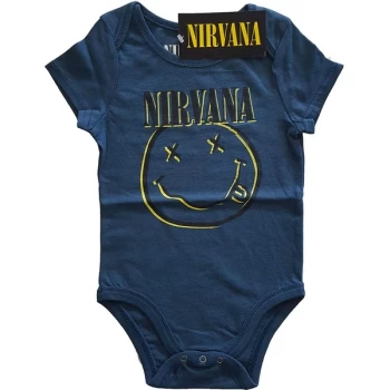 Image of Nirvana - Inverse Smiley Kids 3-6 Months Babywear - Blue