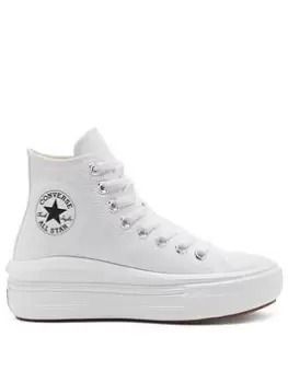 Image of Converse Chuck Taylor All Star Move Platform Hi - White/White/White, Size 6, Women