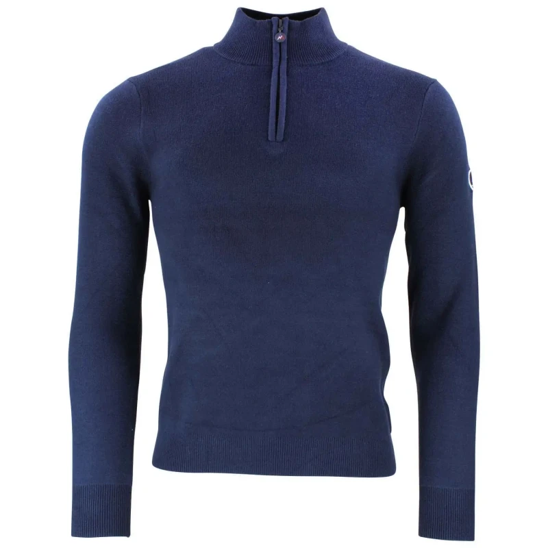 Image of Half-zip roll neck jumper Peak Mountain Charlito Bleu Male M