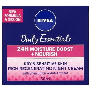 Image of Nivea Daily Essentials Regenerating Night Cream 50ml