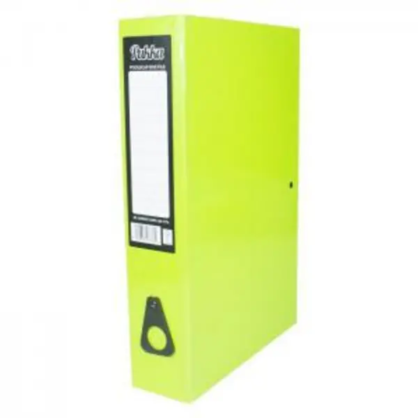 Image of Pukka Brights Box File Foolscap Gloss Laminated Paper Board 75mm Spine Light Green (Pack 10) BR-7776