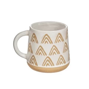 Image of Sass & Belle Wax Resist Triangles White Mug