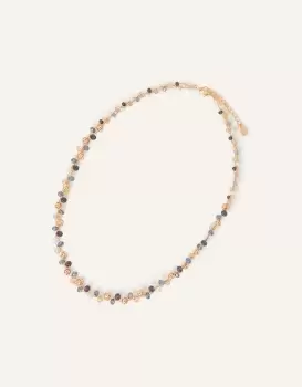 Image of Accessorize Womens Filigree and Facet Bead Necklace