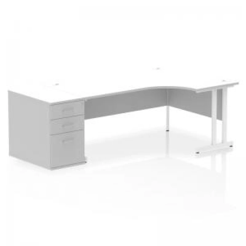 Image of Dynamic Office Solutions Impulse 1800mm Cantilever Right Crescent Desk Workstation I004167