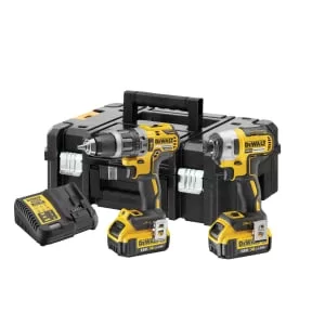 Image of DEWALT DCK266M2T 18V 2 x 4.0Ah XR Cordless Hammer Drill and Impact Driver Twin Pack
