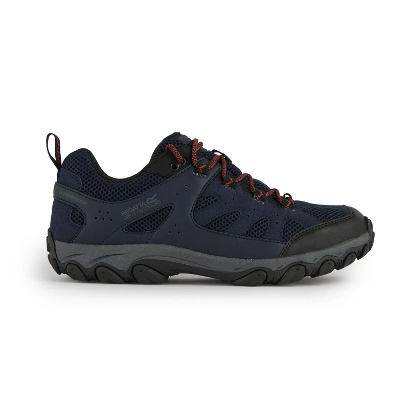 Image of Regatta Mens Edgepoint Breathable Waterproof Low Walking Shoes in Navy Size: 6.5 Navy Male 6.5