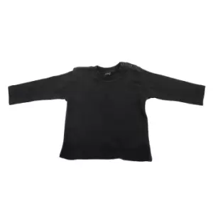 Image of Babybugz Baby Girl Long Sleeve Tee / Baby And Toddlerwear (3-6) (Black)